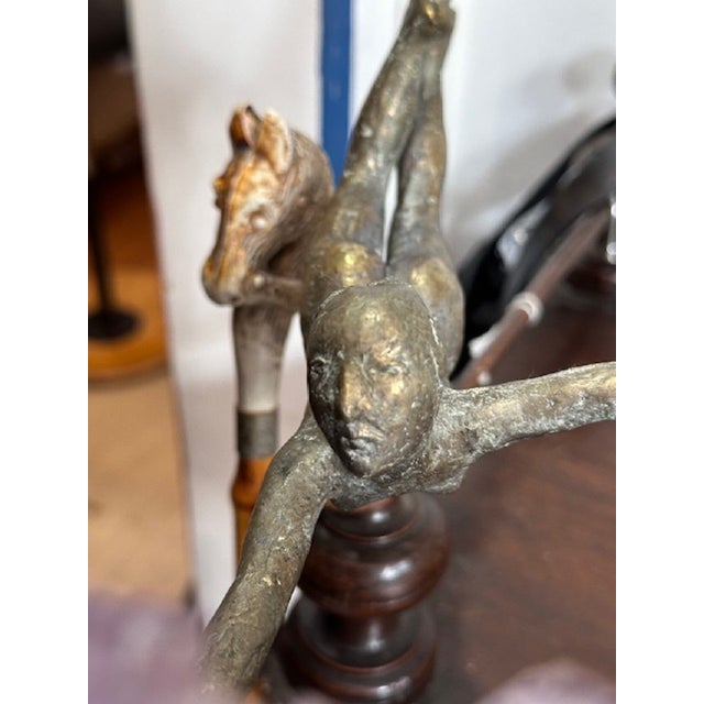 Simone Di Gesaro, Acrobatic Jump, Bronze on Amethyst Base, 1970s For Sale - Image 5 of 17