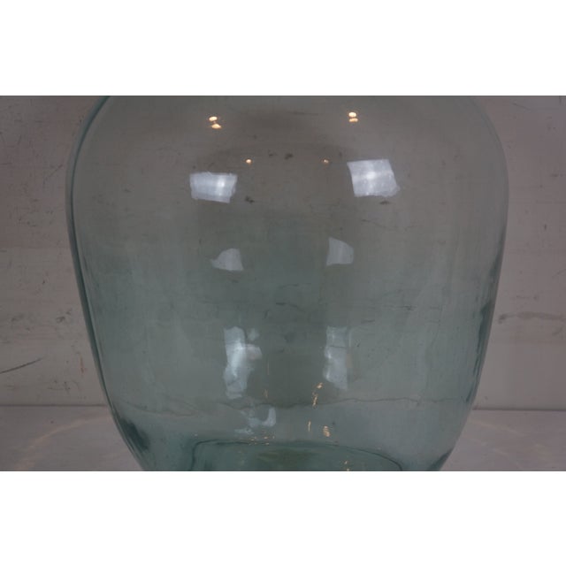 Blue Vintage Romanian Blue Glass Balon Demijohn Wine 50L Bottle Jug Carboy For Sale - Image 8 of 12