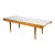 1970s Mid-Century Modern Slat Wood & Glass Coffee Table For Sale