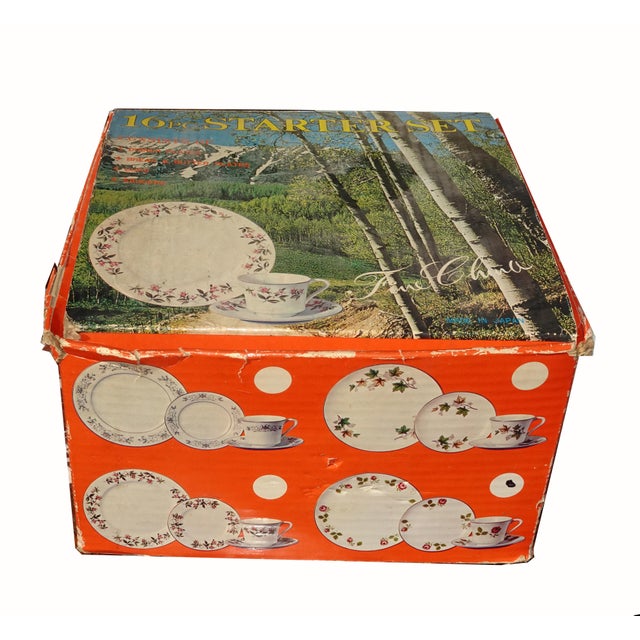 Ceramic Vintage Dishes Set of Four Fine China Made in Japan 15 Pieces For Sale - Image 7 of 15