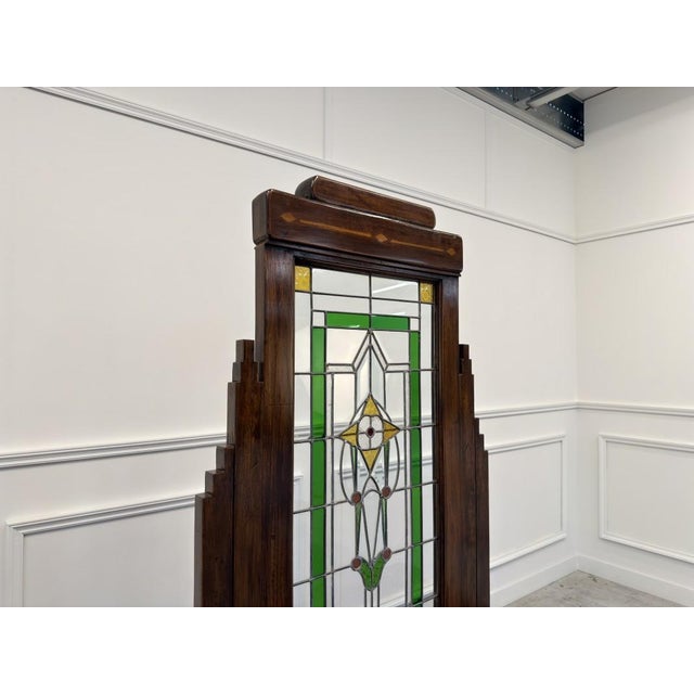 English Colonial Stained Glass Room Divider For Sale - Image 4 of 13