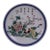 Vintage Chinese Floral and Bird Motif Porcelain Plate With Calligraphy For Sale