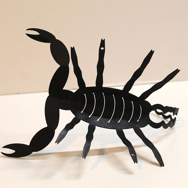 2000 - 2009 Black Sculptural Desert Animals | Snake & Scorpion For Sale - Image 5 of 6