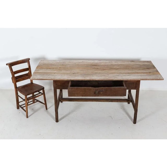 French Elm and Oak Provincial Farmhouse Table, 18th Century For Sale - Image 13 of 14