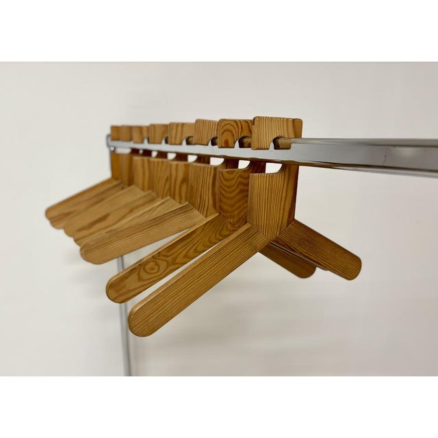 Swedish Pine Coat Hangers by Sven Larsson, 1970s, Set of 8 For Sale - Image 6 of 7