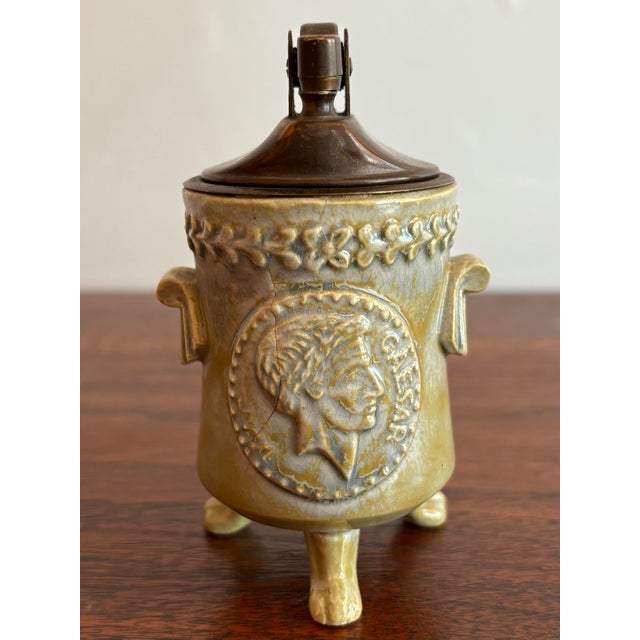 Metal Midcentury Neoclassical Table Lighter For Sale - Image 7 of 7