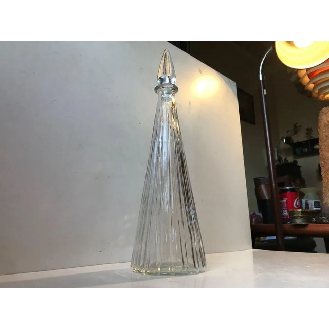 Scandinavian Fluted Glass Decanter, 1970s For Sale - Image 6 of 6
