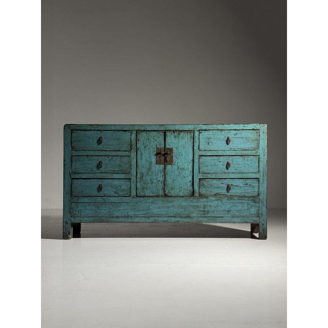 Chinese Blue Sideboard For Sale - Image 10 of 18