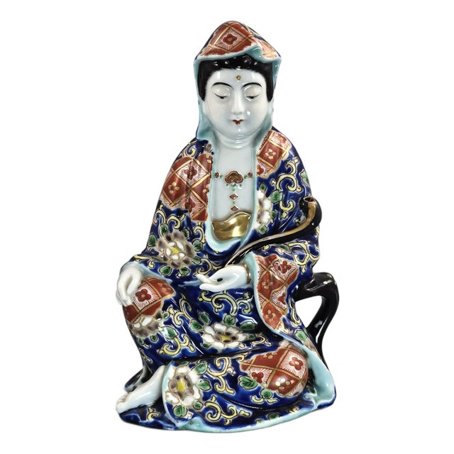 Japanese Arita Figure of Jigoku Dayū with Kiseru, 1921 For Sale