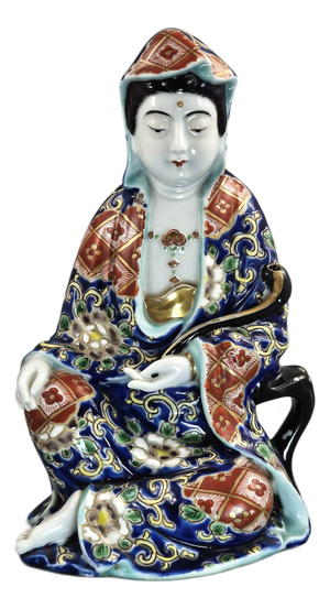 Japanese Arita Figure of Jigoku Dayū with Kiseru, 1921