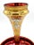 Glass Antique Moser Bohemian Cranberry Glass Epergne Gold Gilt With Raised Enamel Floral Design For Sale - Image 7 of 11