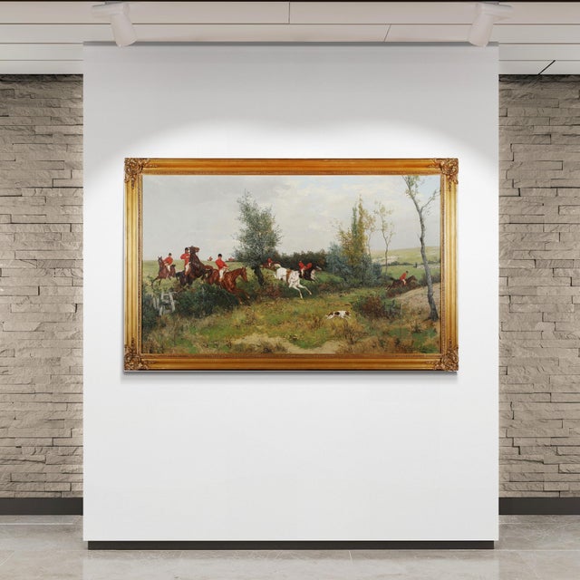 Max hünten & georg oeder paris 1827 – 1902 düsseldorf aachen 1846 – 1931 düsseldorf pair hunt, 1876 oil on canvas signed...
