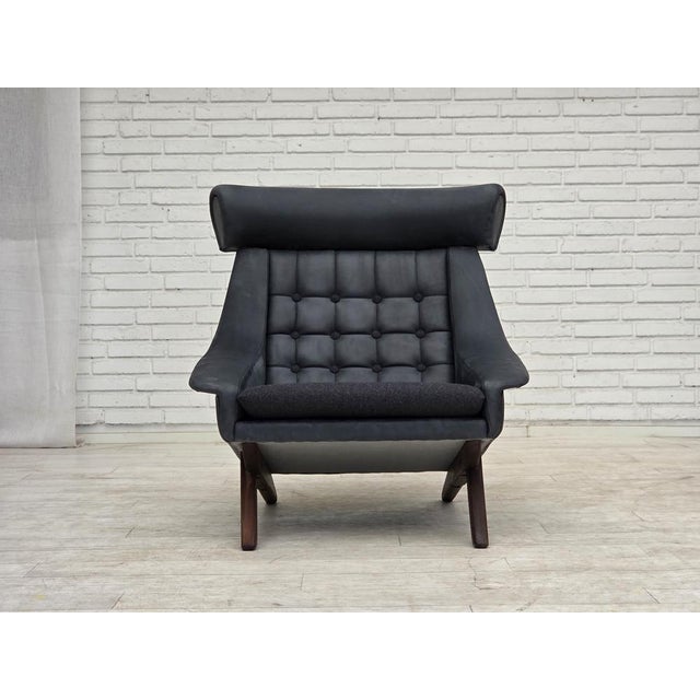 Leather Armchair by Illum Wikkelsø, 1970s For Sale - Image 17 of 17