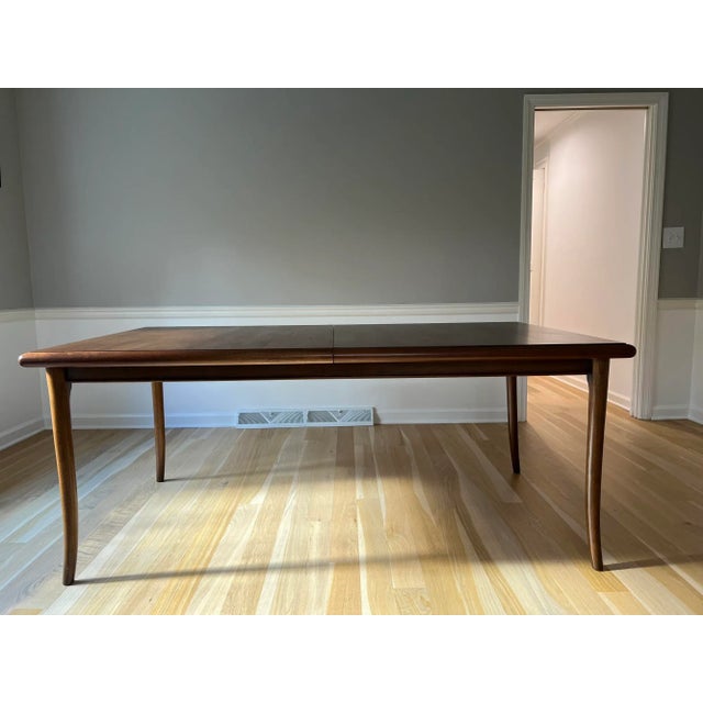 Authentic table Gibbings for Widdicomb dining table. Recently refinished and in pristine condition. Beautiful satin finish...