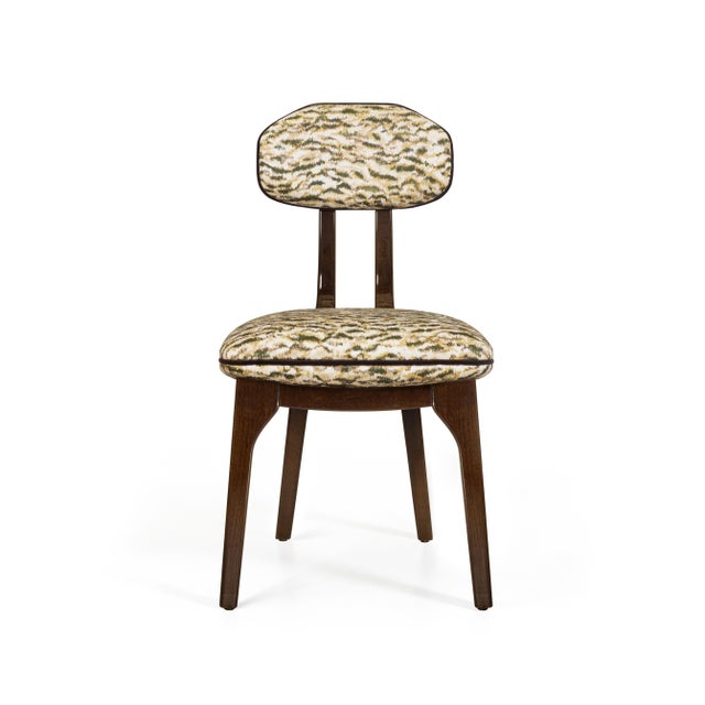 Silhouette Dining Chair in Embroidered Fabric from Insidherland, in New conditions. Designed from 2000 Labeled by Maker