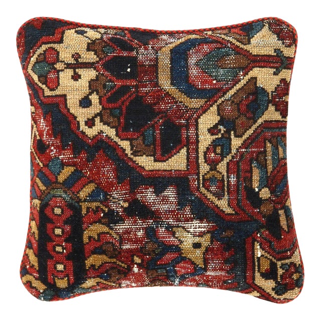 Pasargad Vintage Hand Knotted Farahan Rug Pillow For Sale