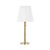 Mark D. Sikes 1 Light Dorset Table Lamp, Aged Brass, Natural Shade For Sale In New York - Image 6 of 6