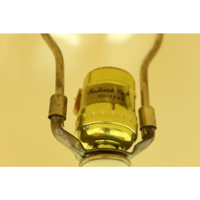 Frederick Cooper Tall Brass Table Lamp W. Shade For Sale In Philadelphia - Image 6 of 8