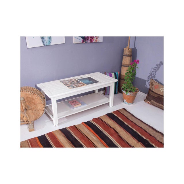 Striped Vintage Kars Kilim Rug - 5`1" X 7`10" For Sale In Los Angeles - Image 6 of 6