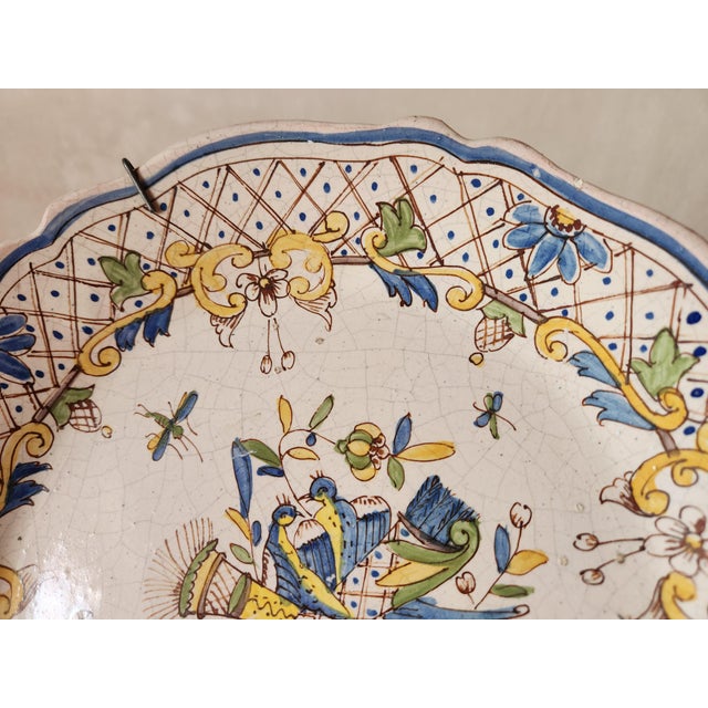 Antique French Rouen Plates, Set of 2 For Sale - Image 6 of 18