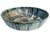 Beautiful hand-thrown studio pottery bowl signed Phelps and dated 1992. Expressive layered glaze in shades of green, blue,...