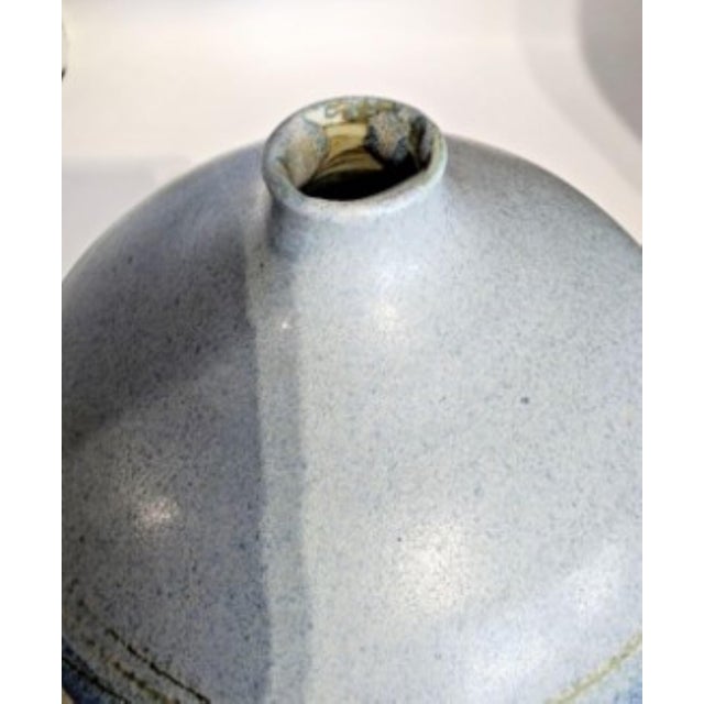 1990s Hand-Thrown Studio Pottery Sgraffito Vase, Artist-Signed and Numbered For Sale - Image 5 of 8