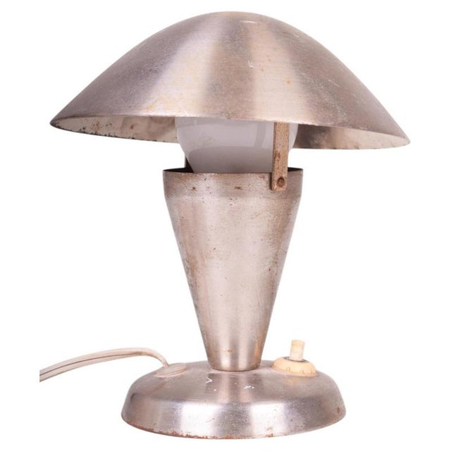 Mid-Century Czech Chrome Table Lamp attributed to J. Hůrka for Napako, 1960s For Sale - Image 6 of 6