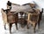 Antique Syrian Marquetry Inlay Card Table and 4 Chairs For Sale - Image 13 of 13