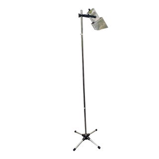 Mid 20th Century Chrome Adjustable Spotlight Floor Lamp For Sale