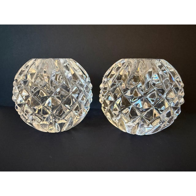 Waterford Crystal Round Sphere Ball Candlesticks, Pair For Sale In Portland, OR - Image 6 of 6