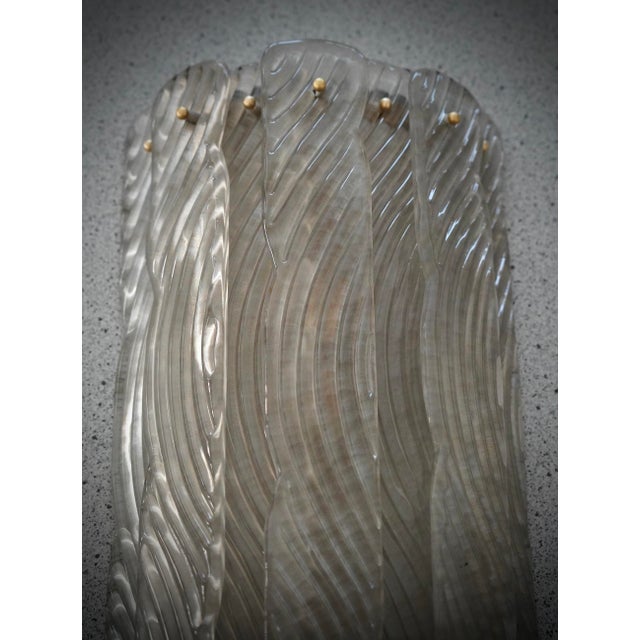 2000 - 2009 Murano Art Glass Semi Circle Transparent Wall Light, 2000 For Sale - Image 5 of 10