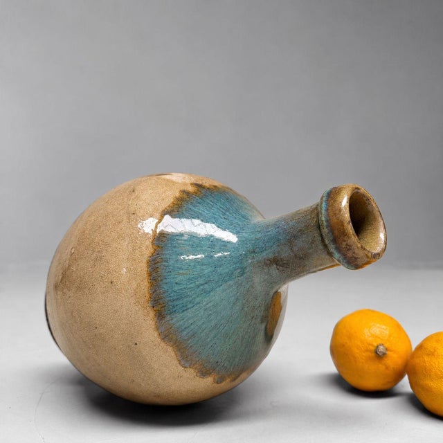 Ceramic ​Drip Glazed Tokkuri Sake Bottle, Japan, 1950s For Sale - Image 7 of 11