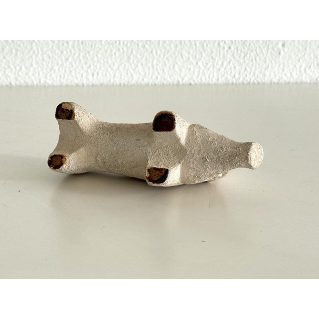 Cream Boar in Scavo Design Finish by Aldo Londi for Bitossi, 1970s For Sale - Image 8 of 11