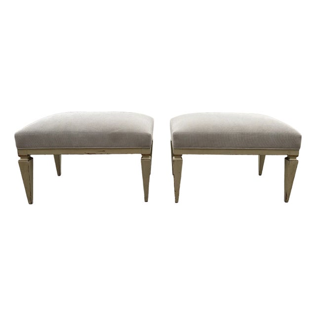 Pair of French Louis XVI Style Benches For Sale