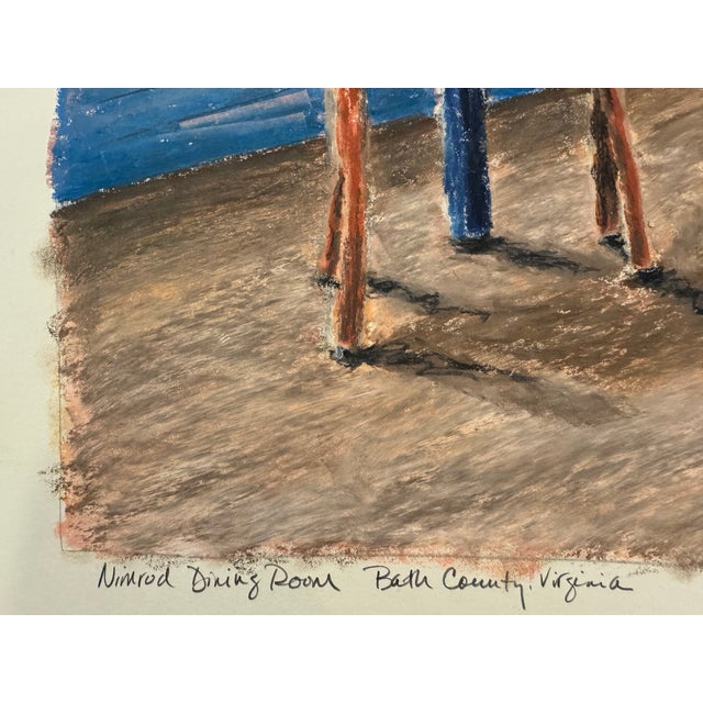 1980s Contemporary Oil Painting "Nimrod Dining Room" by Teresa DiMarco For Sale - Image 4 of 4