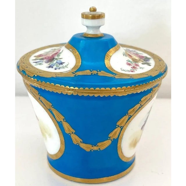 18th Century Sevres Blue Celeste Putti Motif Sugar Box 1767, Special Order For Sale - Image 11 of 11