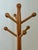 Wood Vintage Oak Tripod Coat Rack With Turned Pole and Ball Pegs For Sale - Image 7 of 8