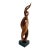 1980s Organic Modern Carved "Spiral" Abstract Wood Sculpture on Acrylic Cube Base For Sale