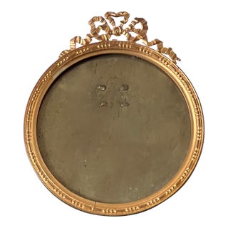 Late 19th Century French Brass Tabletop Frame With Bow For Sale