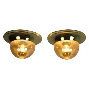 Brass Austria Wall Lamps, 1950s, Set of 2