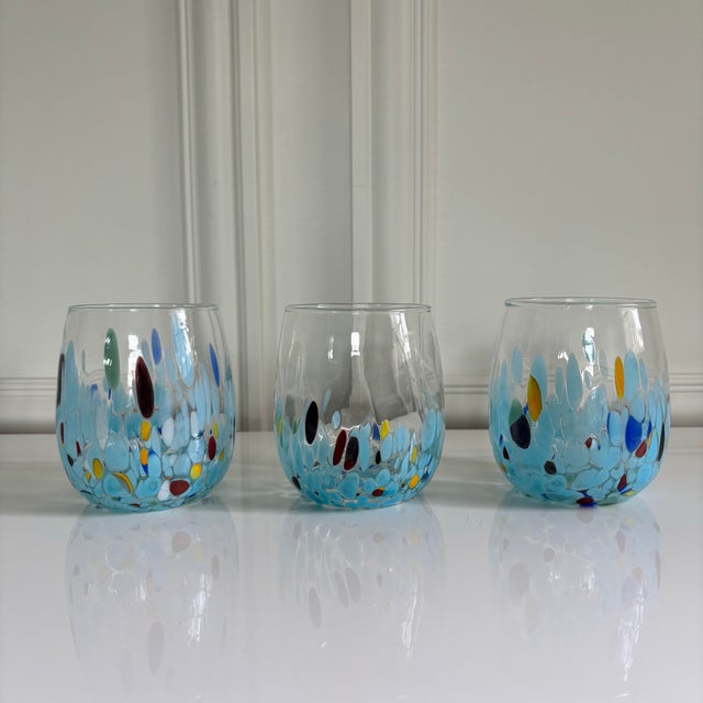 Handmade in Murano, Italy, each glass showcases the island's renowned glassmaking artistry. Made of white crystal. The...