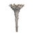 A Serge Roche style standing floor lamp featuring a tall sculptural faux bois trunk with layered, palm like foliage at the...