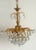 Brass and Crystal Ball 4-Light Chandelier, 1980s For Sale - Image 15 of 15