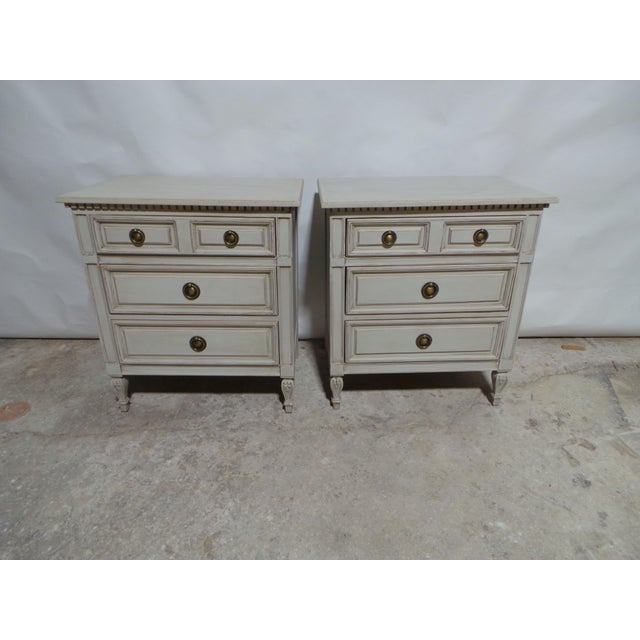 Gustavian (Swedish) Gustavian Style 3 Drawer Chest of Drawers For Sale - Image 3 of 14