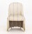 Set of Four Modern Striped Upholstered Dining Chairs For Sale - Image 4 of 9