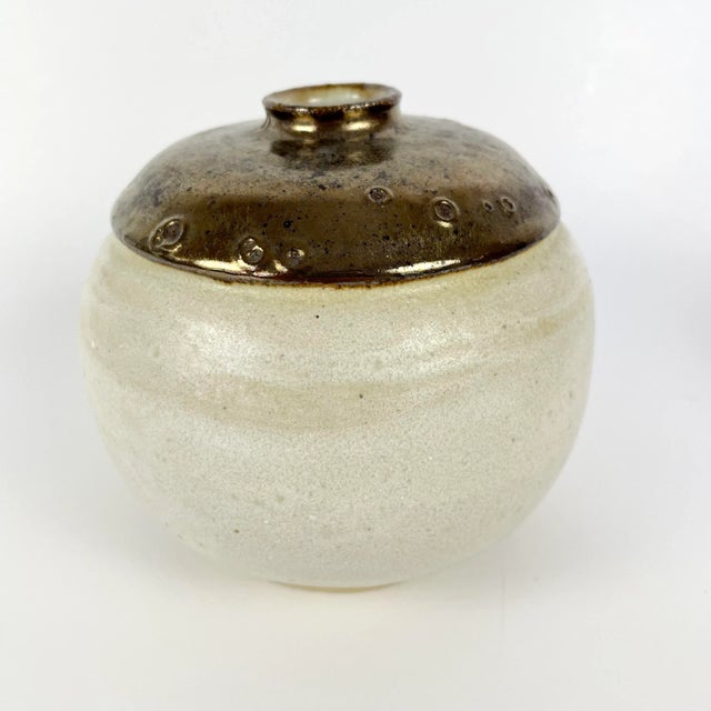 Mid-Century Modern Vintage California Studio Ceramic Pottery Weedpot Signed Dated Vase Vessel, 1984 For Sale - Image 3 of 5