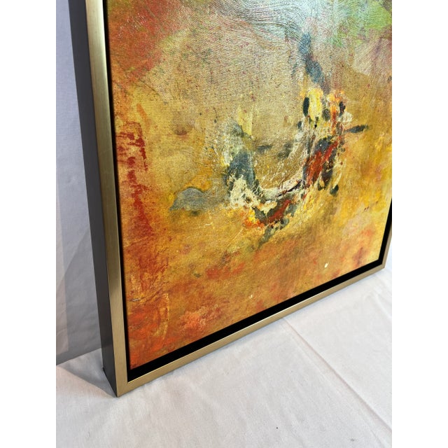 Abstract 1990s Abstract Botanical Giclee Canvas Print, Framed For Sale - Image 3 of 13