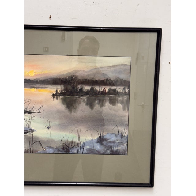 1970s Cady Stopp Swamp Reflections Framed Watercolor, Circa 1970 For Sale - Image 5 of 11