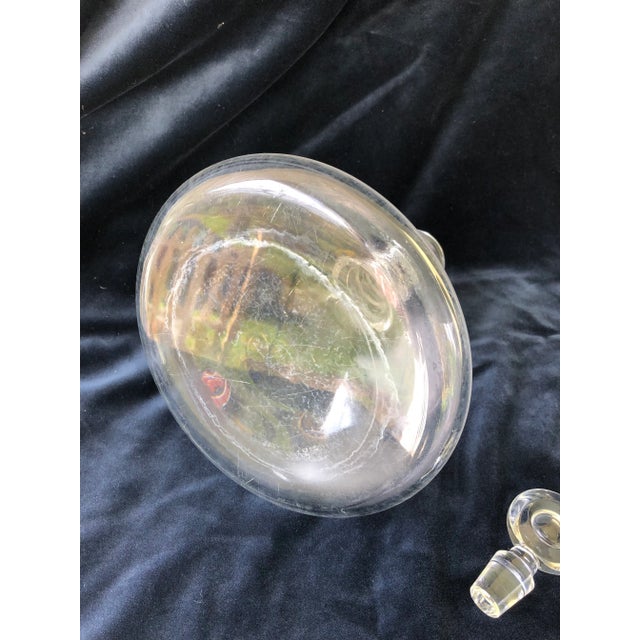 Vintage Glass Ship’s Flat Bottom Decanter For Sale - Image 4 of 7