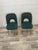 Vintage Original Lollypop Chairs Designer Antonin Suman, 1960 in Original Green Upholstery In very good condition 2 pieces...